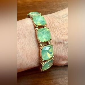 Elegant Gold and Green Bracelet